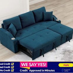 FINANCE TODAY! Royden Couch Sofa Sectional with Pull out Sleeper