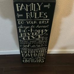 Family Rules Wall Decor