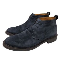 O’KEEFFE Mens Navy Blue Suede Boots Dainlite Outsole Shoe UK 8/US 9 M Italy $650