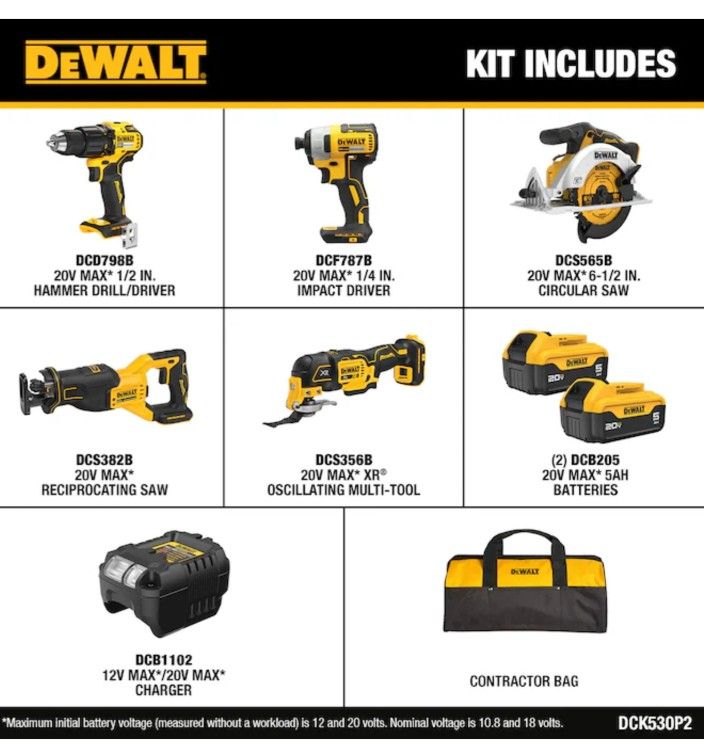 Dewalt Combo Power Tool Set
