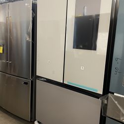 ❄️ NEW Samsung BESPOKE 24 cu.ft 3-Door French Counter Depth Refrigerator  Family HUB RF24BB69006M