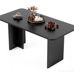 Brand New in Box - Modern Black Dining Table / Desk (63" x 31.5")