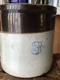 No.3 Stoneware Crock,antique