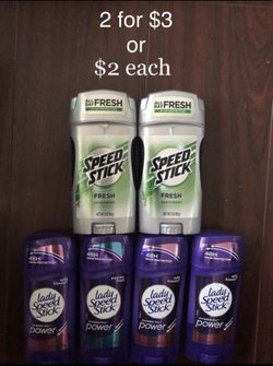 Speed Stick Deodorant $2 each or 2 for $3