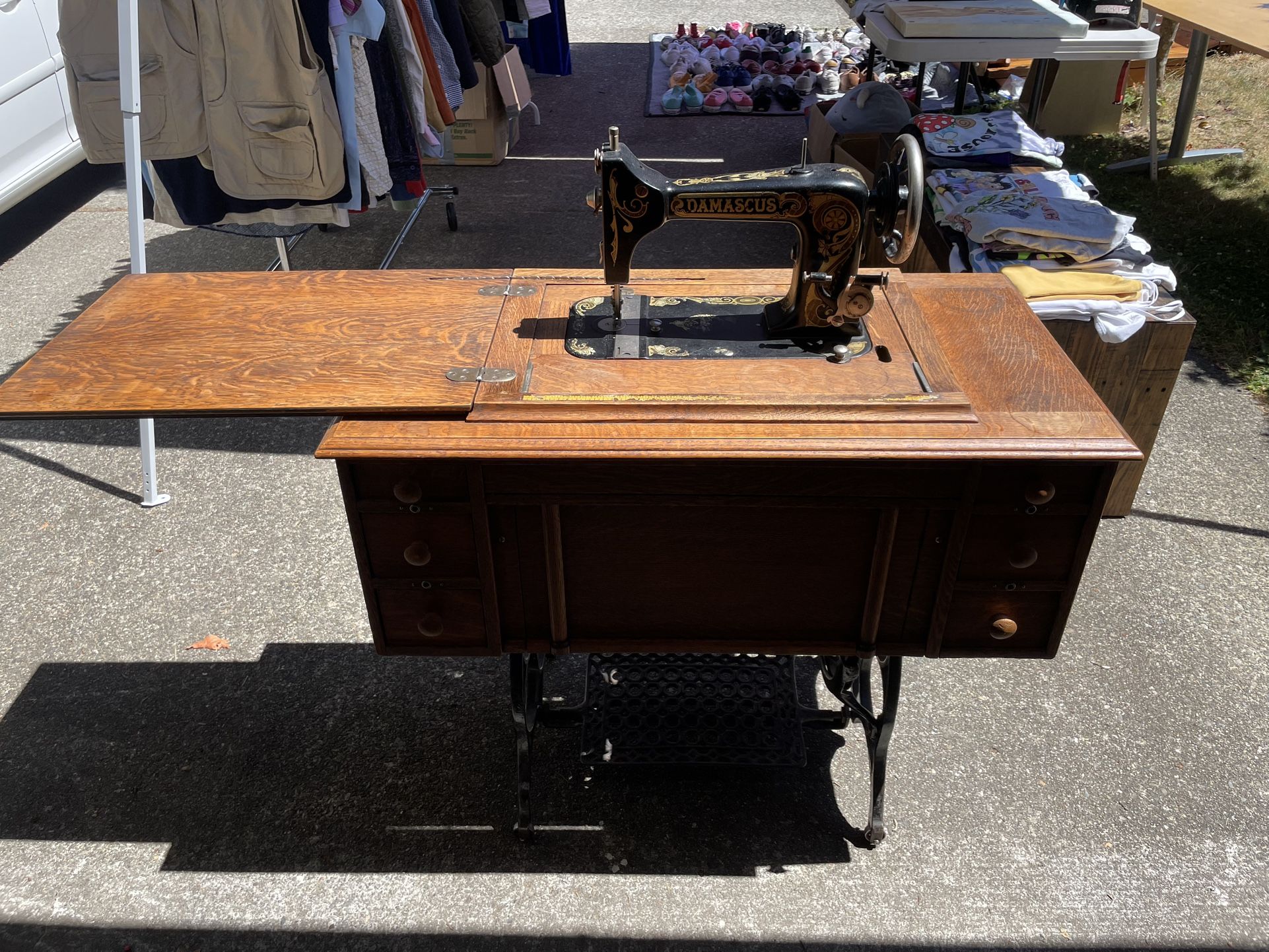 Antique Grand Damascus Sewing Machine