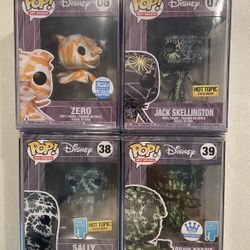 Jack Skellington Sally Zero Oogie Boogie Art Series Funko Pop Set *SEALED MINT* Hot Topic Exclusive Disney Nightmare Before Christmas NBC Hard Stacks