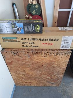 Pitching machine and batting T
