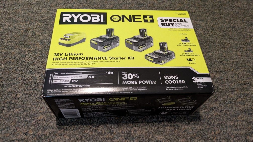 Ryobi Batteries And Charger Brand New 