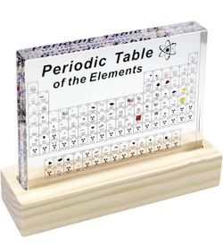 Periodic Table with 83 Real Elements Inside, Acrylic Periodic Table of Chemical