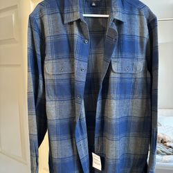 Treasure & Bond Plaid Flannel Shirt Size Large