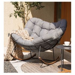 Grand patio Outdoor Rocking Chair, Oversized 