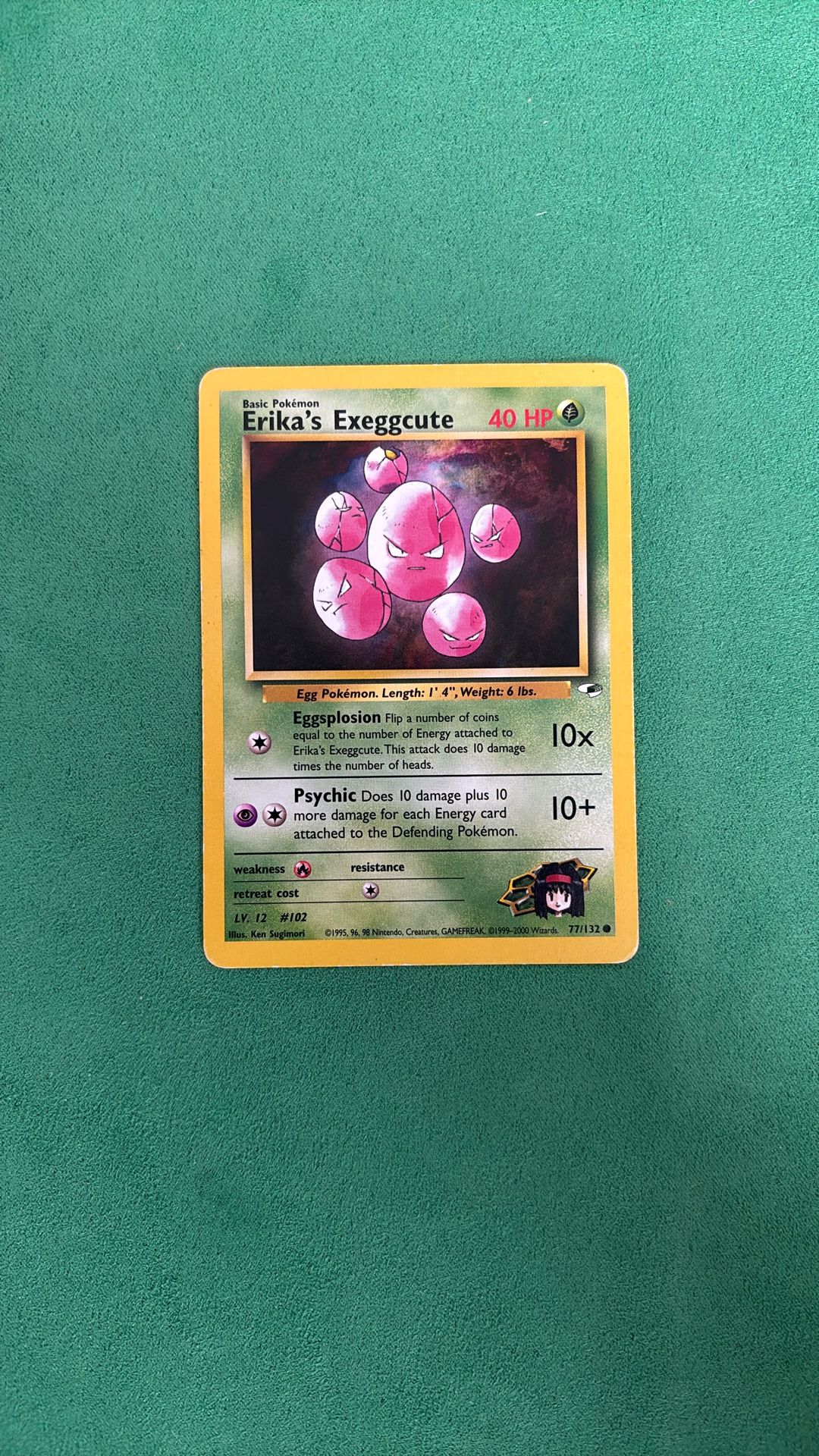 1999 Erika’s Exeggcute Pokémon Card