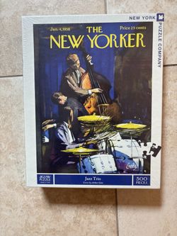 New York Puzzle Company The New Yorker Jazz Trio 500 Piece Jigsaw Puzzle Sealed