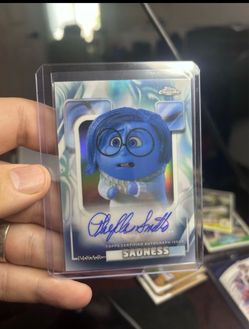 Topps Chrome Pixar Sadness Certified Autograph Card