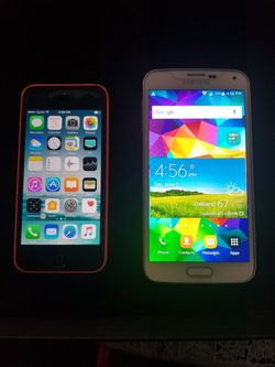 Iphone 5c and Galaxy S5
