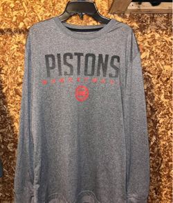 Detroit Pistons Grey Warmup Long Sleeve
