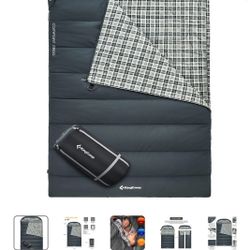 King Camp Sleeping Bag With Pillow Double 