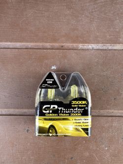 GP Thunder 9005/HB3 3500K Golden Yellow Headlight Bulbs (New)