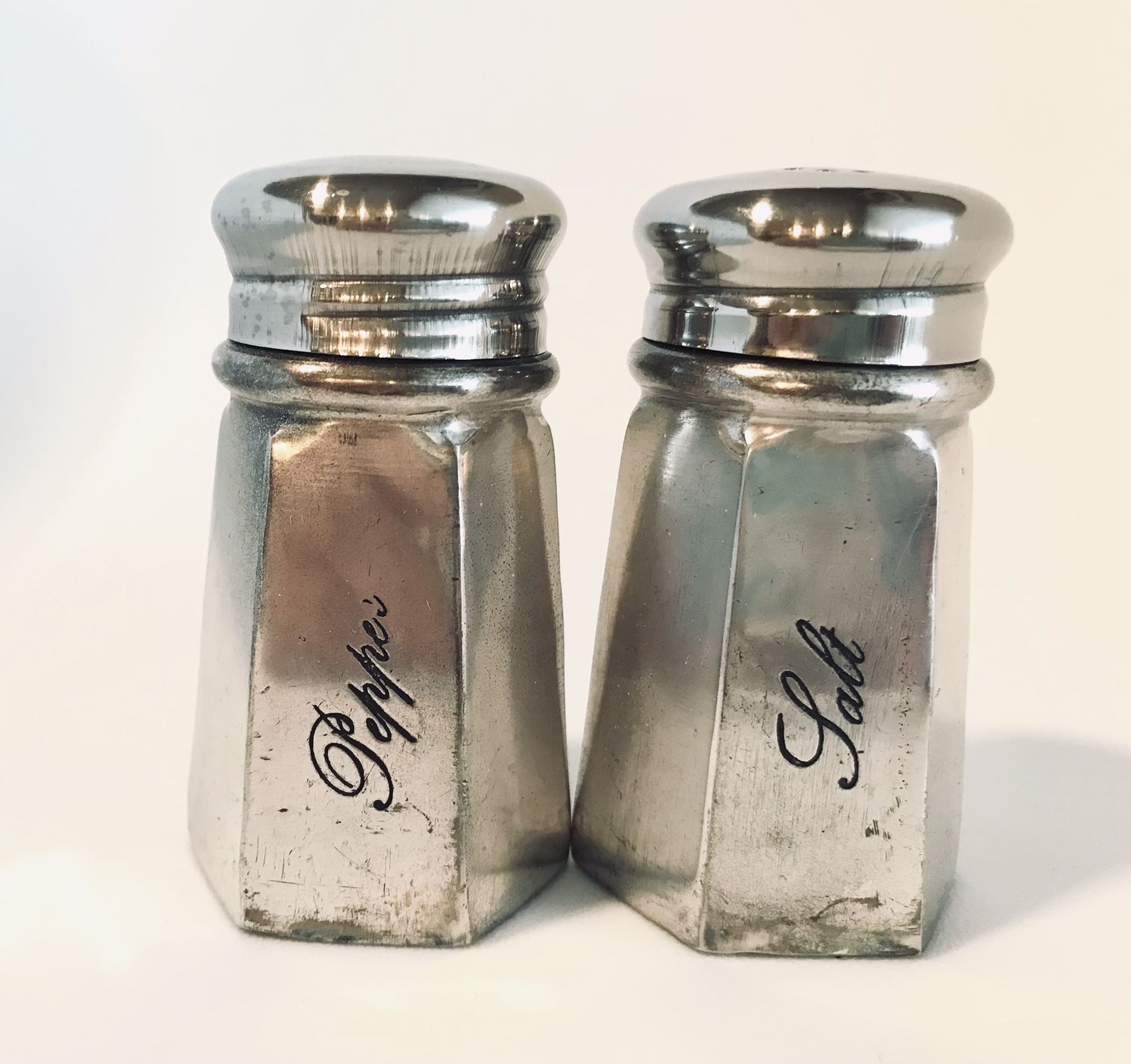 Pottery Barn Antique Silver Sentiment Salt