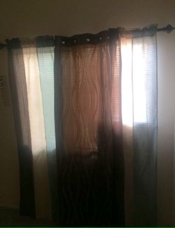 Curtains and curtain rod