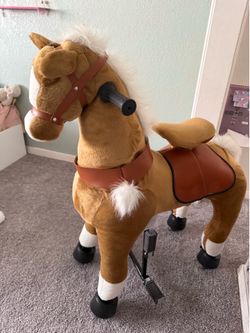 Kids ride on horse