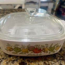 Vintage corning Ware Spice of Life (1 QT) Casserole Dish With Cover