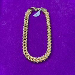 14K Gold Franco Link Bracelet 8”