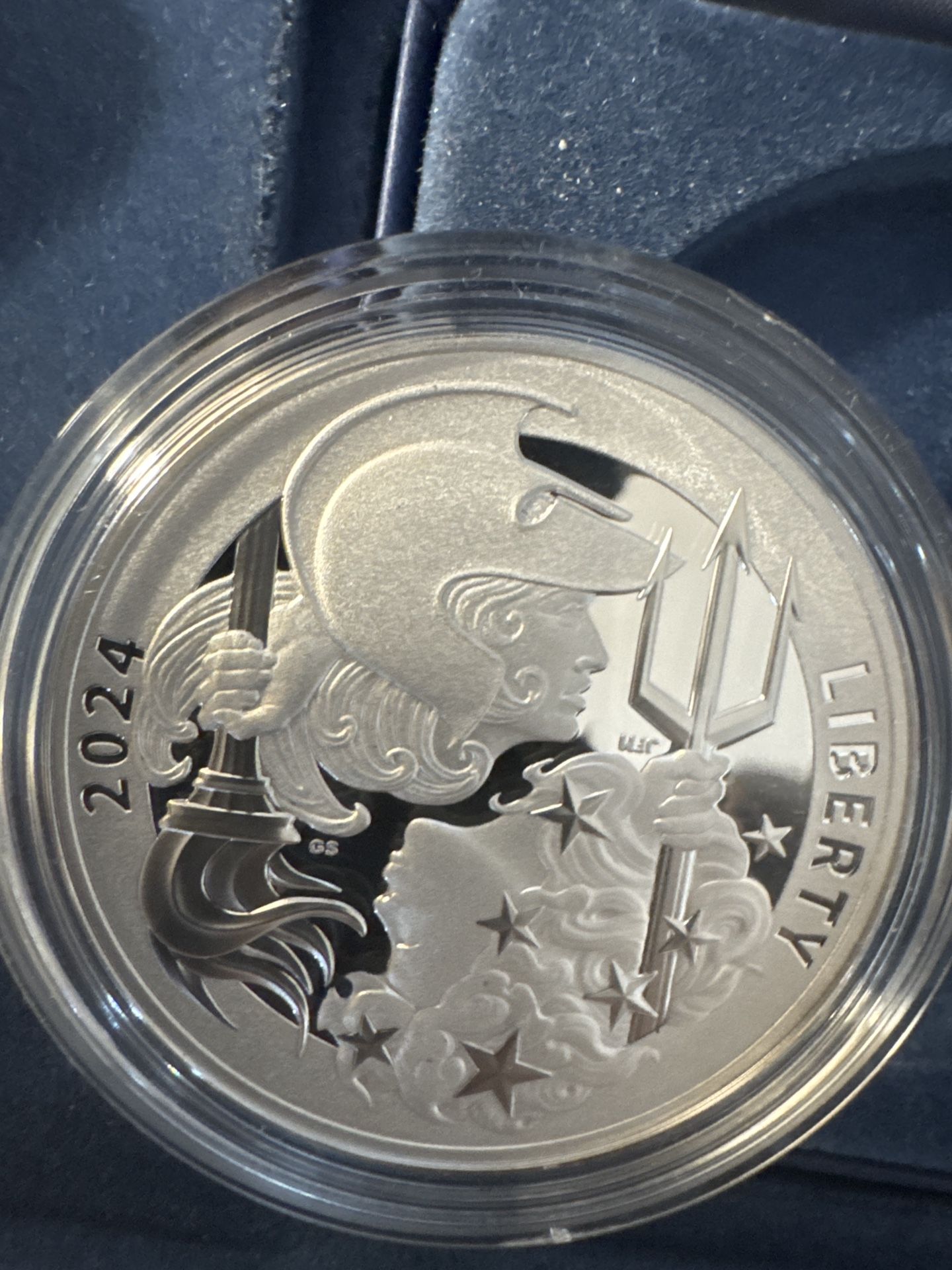 #62 2024 Liberty & Britannia Silver Medal – First U.S. Mint & Royal Mint Collaboration – 1 oz .999 Fine Silver – Historic Release w/ Box & COA