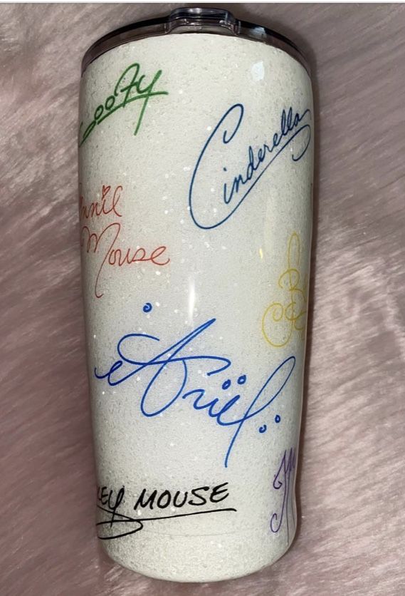 Disney Character Signature Tumbler Epoxy