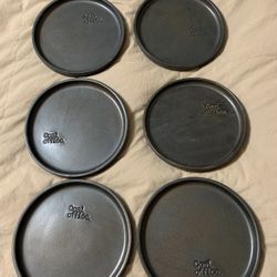 Stoneware Coal Office 7” Plates