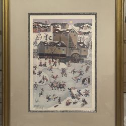 Signed Bill Dodge “Winters Garden” San Francisco 1979 Print Numbered 150/art Print 