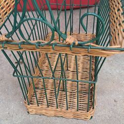 Wicker And Wire Basket