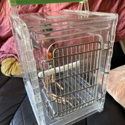 Caitec Perch N Go Polycarbonate Bird Carrier, 12" L X 10" W X 15" H