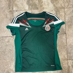 Women's Adidas Mexico 2014 Home Gersey Fashion Jersey [G86989] Size XL