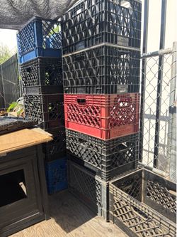 Plastic boxes crates