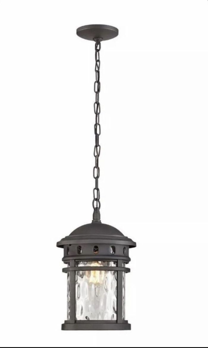 Home Decorators Collection 1- Light Black Outdoor Pendant