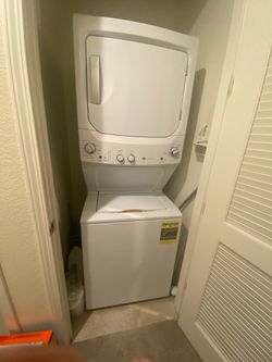 GE stackable dryer and washer  electric