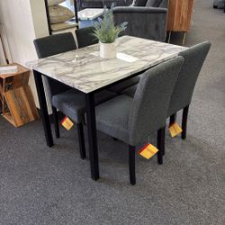 Small Dinette Set Grey And White 