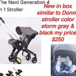 New in box gray & black The Next Generation 4 in 1 Stroller it’s exactly like the doona it’s a Amazon replica $250 firm cash only pick up east Palmdal