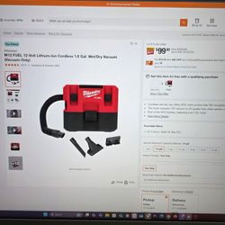 Milwaukee M12 Vaccum 