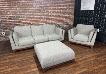Delivery Available Article gray sofa/couch, chair and ottoman retails 1997