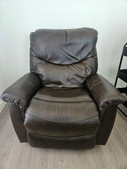 Brown Leather Recliner Chair