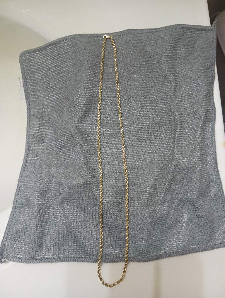 10k gold rope 24 inch 2.5 mm NEW