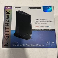 NETGEAR - Nighthawk AX2700 Router with 32 x 8 DOCSIS 3.1 Cable Modem WI-FI 6