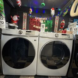 Samsung Front Load Washer And Dryer Set In White