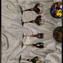 hand blown Wine glasses