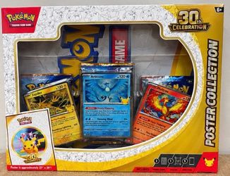 Pokemon 30th Anniversary Celebration Poster Collection Sealed Box & Sylveon EX
