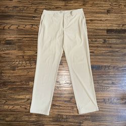 Nike Golf Pants Size 34x34 Khaki Dri-Fit Lightweight Performance Trousers