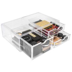 Stackable Cosmetic Organizer 12" Wide - 3 Drawer