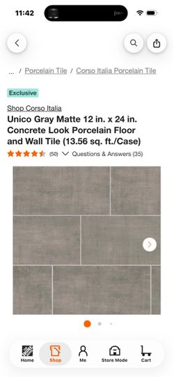 Unico Gray Matte 12 in. x 24 in. Concrete Look Porcelain Floor and Wall Tile